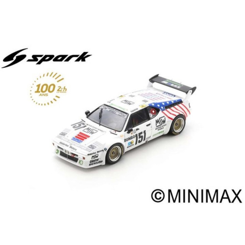 1/43 Spark BMW M1 No.151 15th 24H Le Mans 1985 E. Dren - M. Birrane - J-P. Libert Car Model