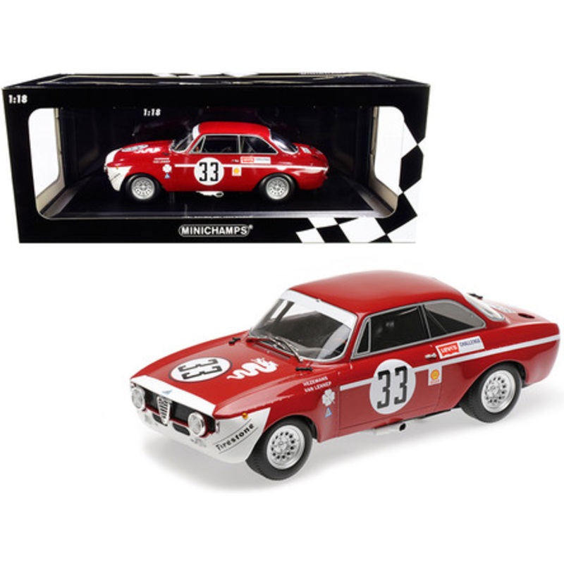 Alfa Romeo GTA 1300 Junior #33 Hezemanns / Van Lennep Winners Division 1 4H Jarama (1972) Limited Edition to 300 pieces Worldwide 1/18 Diecast Model Car by Minichamps