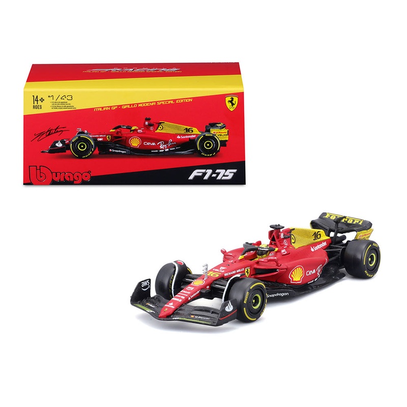 Bburago 1:43 2022 Ferrari Italian GP Monza #16 Charles Leclerc  Ferrari F1-75
