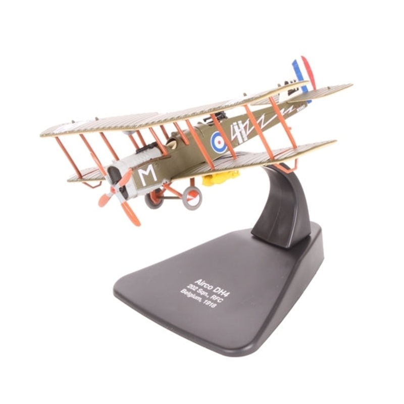 DeHavilland Airco DH4 DH.4 WWI British Day Bomber, RFC 1918 1/72 Scale Diecast Metal Model by Oxford