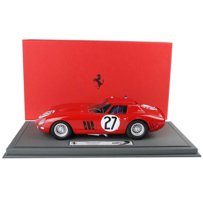 Ferrari 250 GTO #27 Fernand Tavano - Bob Grossman "24 Hours of Le Mans" (1964) with DISPLAY CASE Limited Edition to 200 pieces Worldwide 1/18 Model Car by BBR