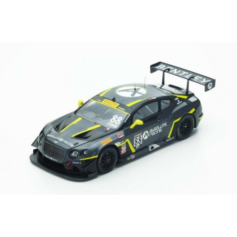 1/18 Bentley Continental GT3 n.88 9th Long Beach 2016 Adderly FongLimited 200 model car by Spark