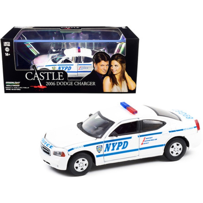 2006 Dodge Charger White "New York City Police Department" (NYPD) "Castle" (2009-2016) TV Series 1/43 Diecast Model Car by Greenlight
