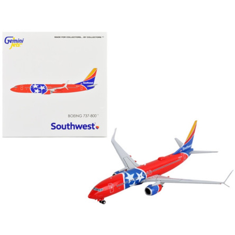 Boeing 737-800 Commercial Aircraft "Southwest Airlines - Tennessee One" Tennessee Flag Livery 1/400 Diecast Model Airplane by GeminiJets