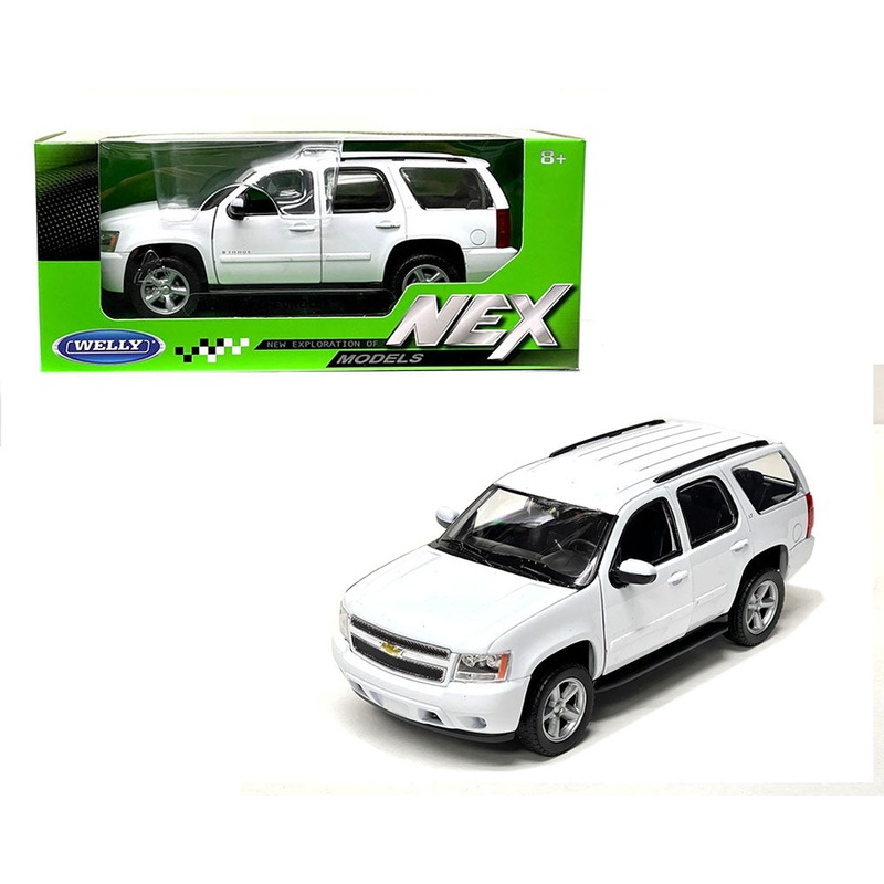 WELLY 2008 CHEVROLET TAHOE SUV 1/24 - 1/27 UNMARKED POLICE CAR WHITE 22509W-WH