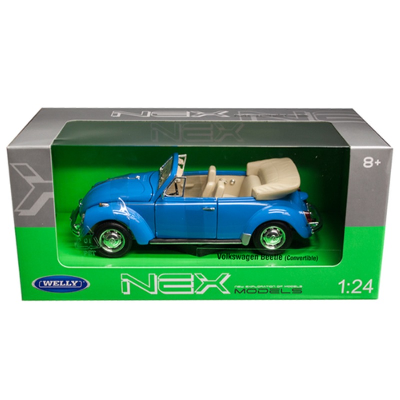 1/24 Welly 1959 Volkswagen Beetle Convertible (Blue) Diecast Car Model