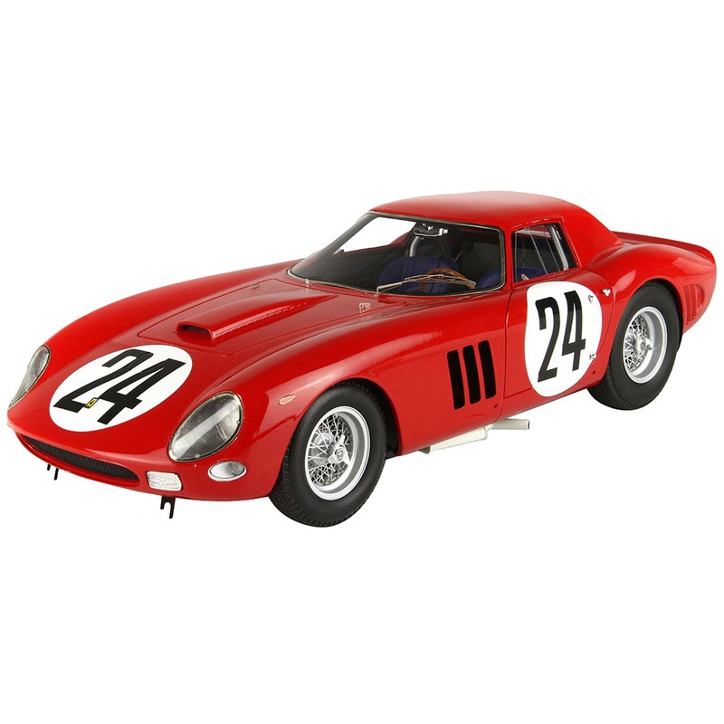 Ferrari 250 GTO #24 Lucien Bianchi - "Beurlys" (Jean Blaton) "24 Hours of Le Mans" (1964) with DISPLAY CASE Limited Edition to 250 pieces Worldwide 1/18 Model Car by BBR