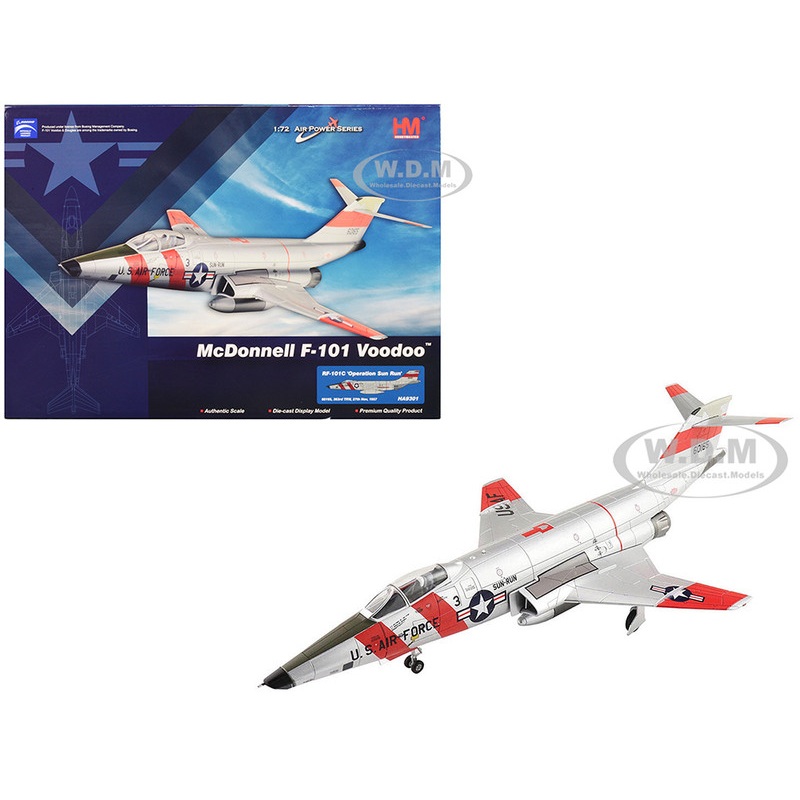 McDonnell RF-101C Voodoo Fighter Aircraft "Operation Sun Run, 363rd TRW" (1957) United States Air Force "Air Power Series" 1/72 Diecast Model by Hobby Master