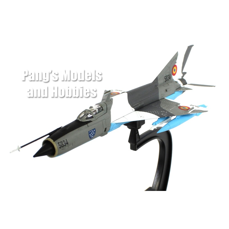 Mig-21 Fishbed - Romanian Air Force RoAF 2002 1/100 Scale Diecast Metal Model by Hachette