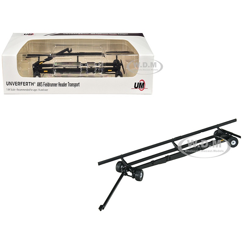 Unverferth AWS Fieldrunner Header Transport Black (Version 2) 1/64 Diecast Model by SpecCast