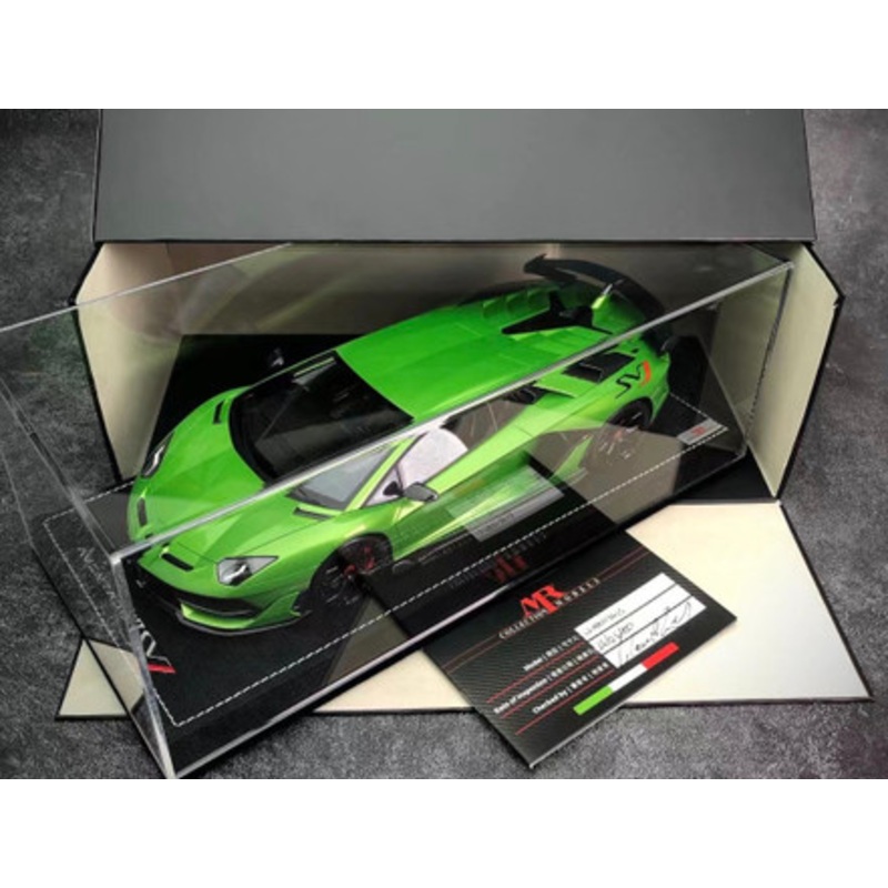 1/18 MR Collection Lamborghini Aventador SVJ (Green) Resin Car Model Limited 99 Pieces