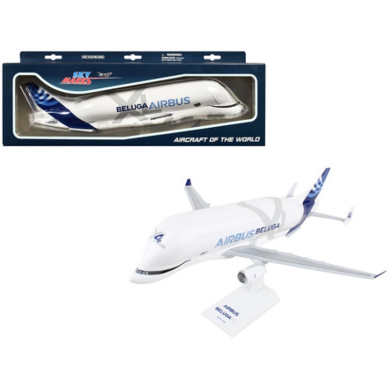 Airbus Beluga XL 4 Commercial Aircraft "Airbus Transport International" (F-GXLJ) White with Blue Tail (Snap-Fit) 1/200 Plastic Model by Skymarks