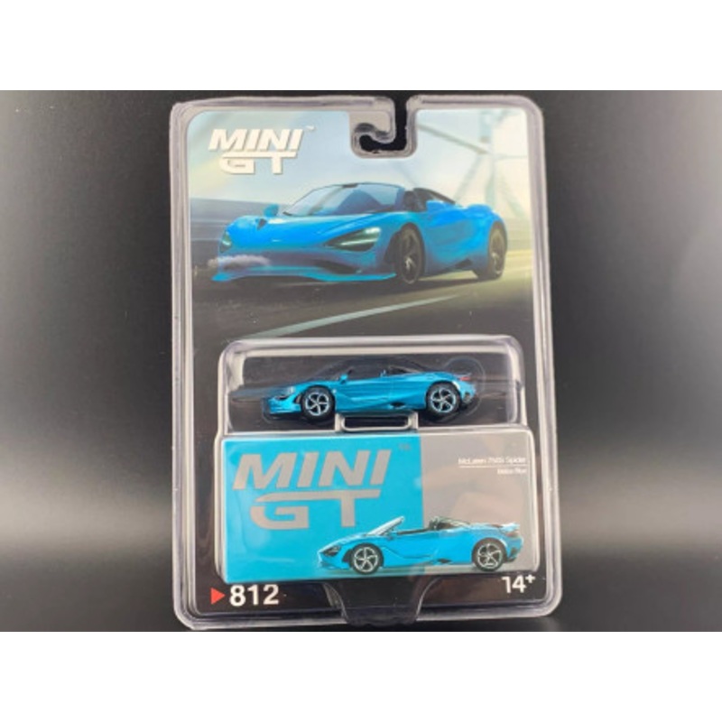 CHASE CAR 1/64 Mini GT McLaren 750S Spider (Chrome Blue) Diecast Car Model
