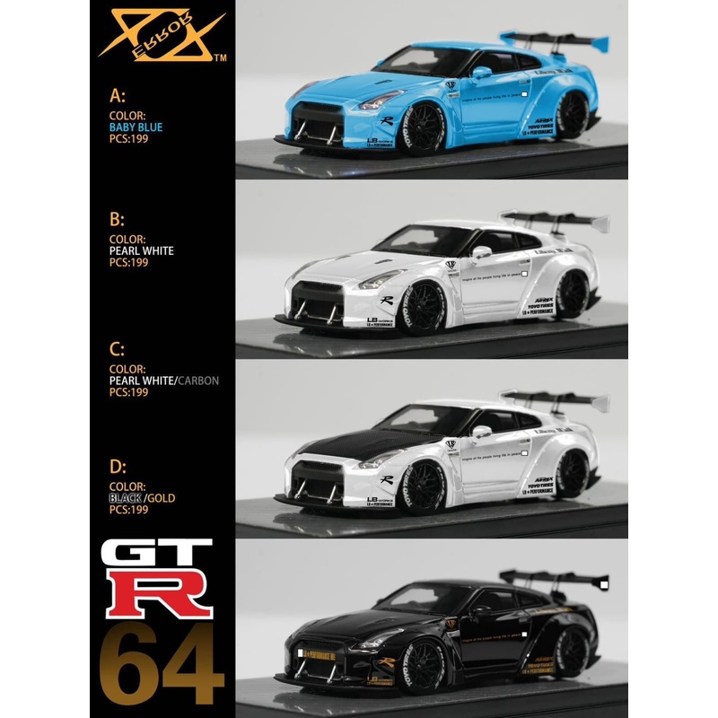 [Preorder] 404 ERROR 1:64 Nissan GTR R35 (4 Colors) Baby Blue