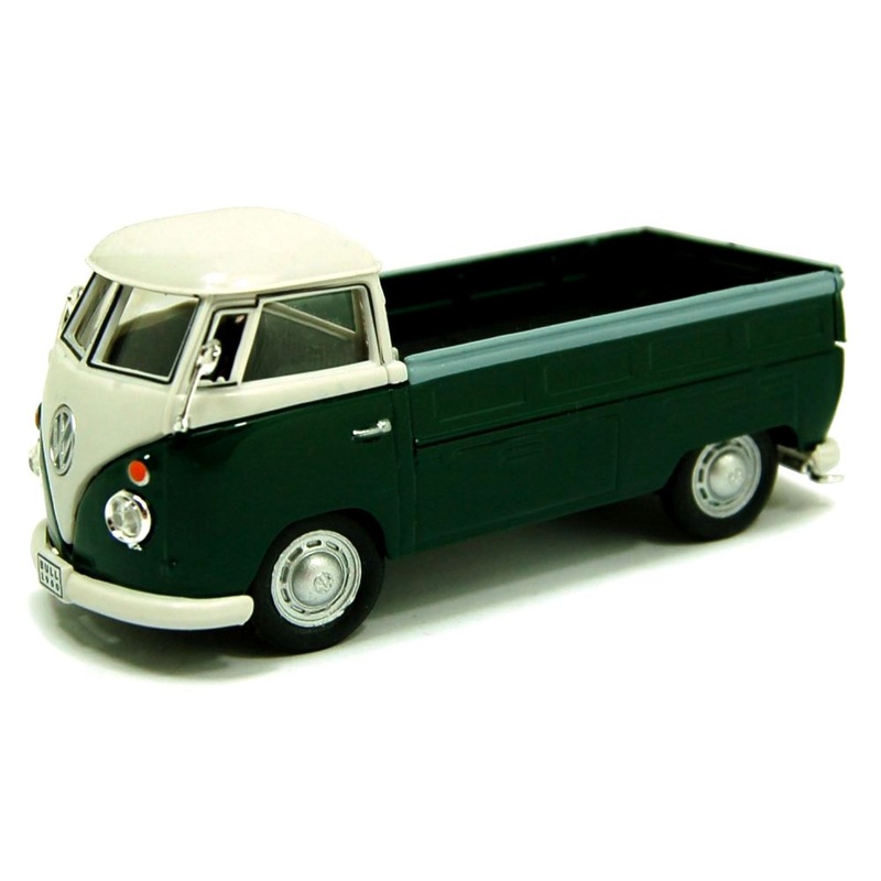VW T1 Open Pickup Van in Dark Green and White