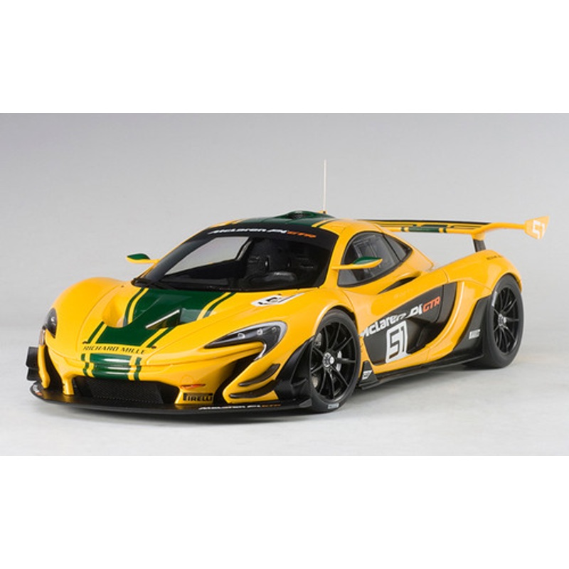 1/18 AUTOart McLaren P1 GTR 2015 Geneva Motor Show (Yellow with Green Stripes #51) Car Model