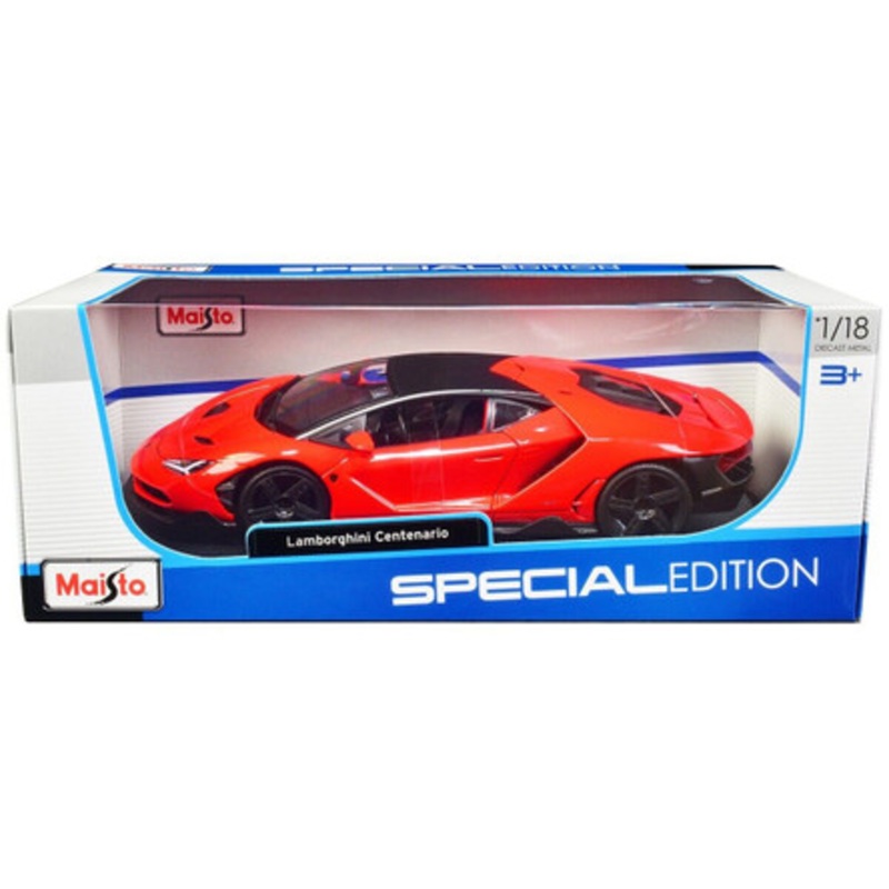 1/18 Maisto Lamborghini Centenario (Orange with Matt Black Top) Diecast Car Model