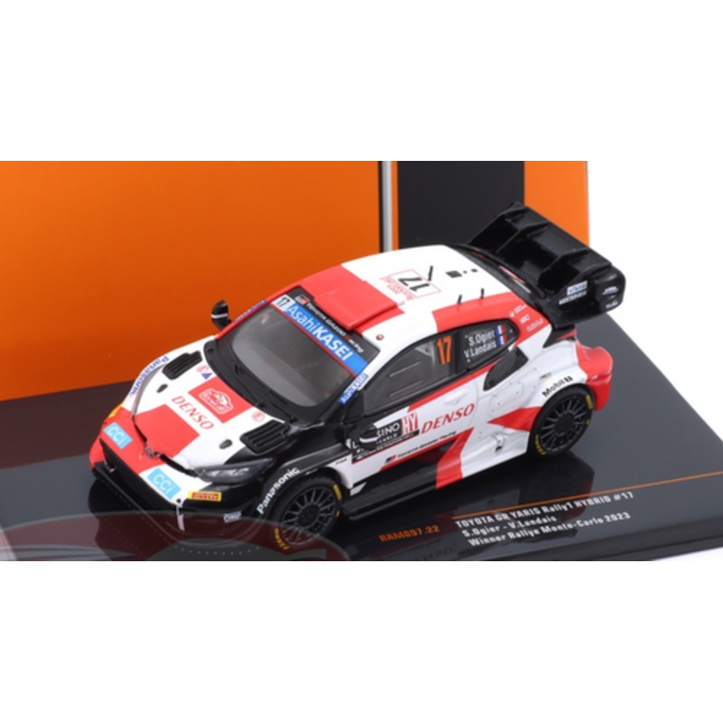 1/43 Ixo 2023 Toyota GR Yaris Rally1 #17 Winner Rallye Monte Carlo Toyota Gazoo Racing WRT Sbastien Loeb, Vincent Landais Car Model