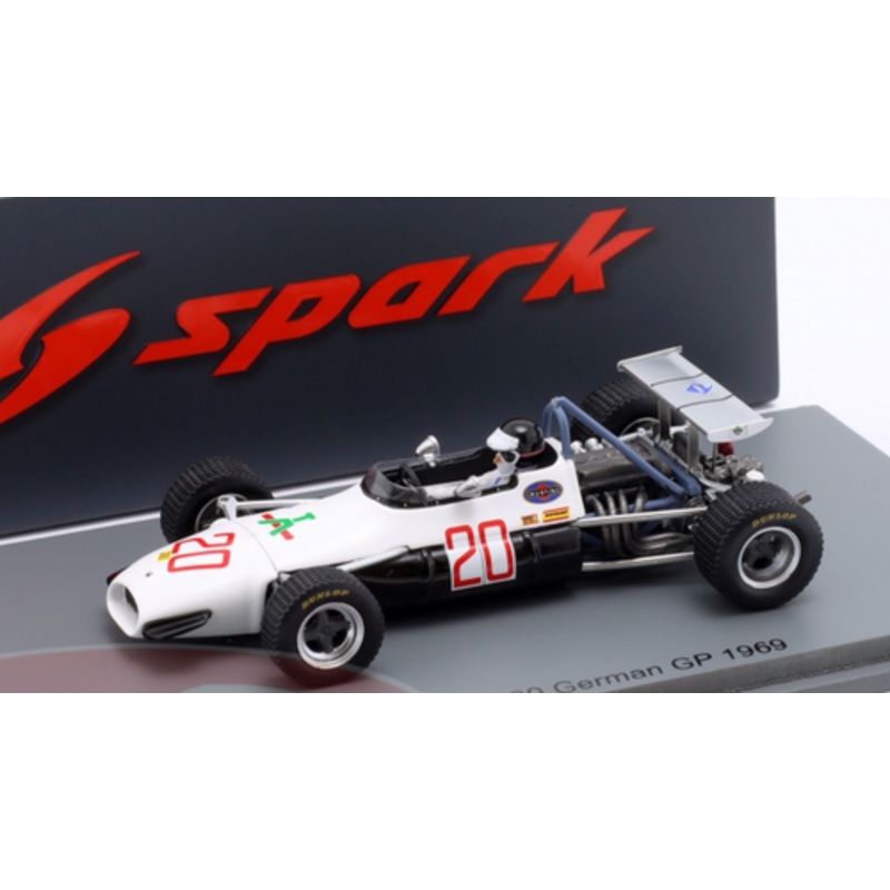 1/43 Spark 1969 Formula 1 Brabham BT30 No.20 German GP 1969 Kurt Ahrens Car Model