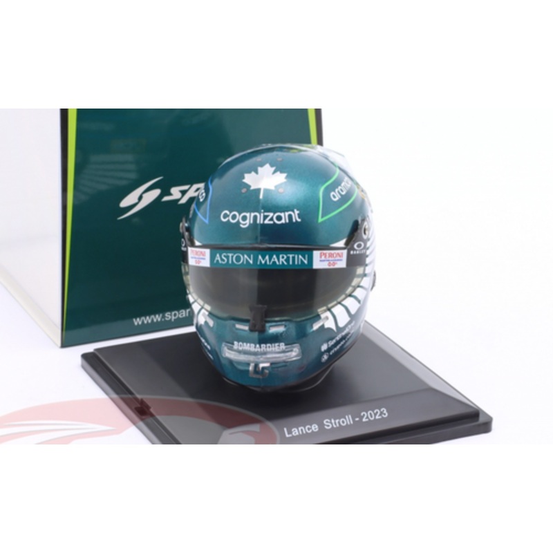 1/5 Spark 2023 Formula 1 Lance Stroll #18 Aston Martin Aramco Cognizant Helmet Model