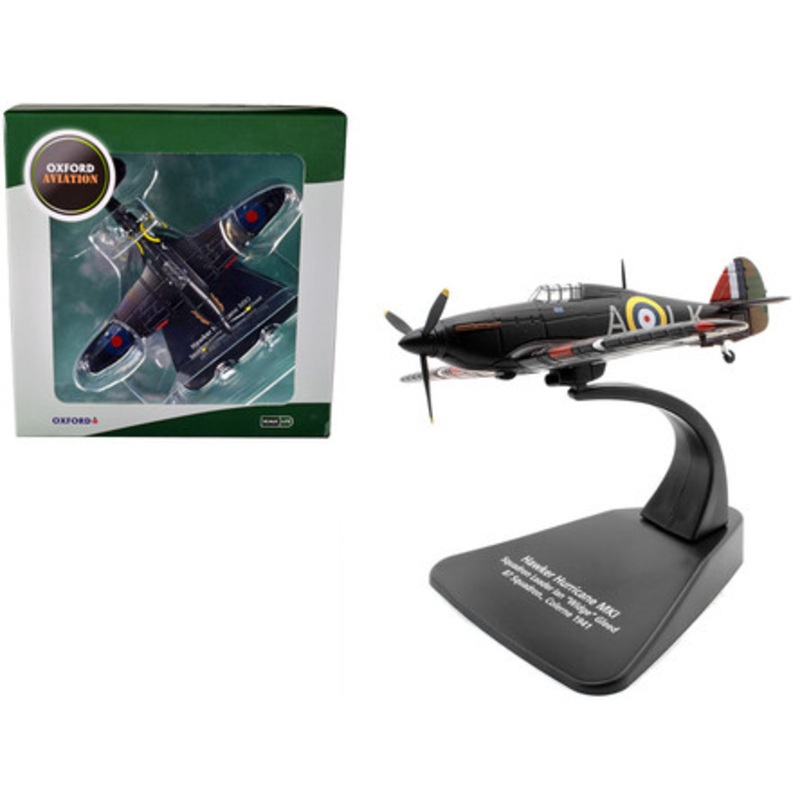 Hawker Hurricane MK I Fighter Plane Squadron Leader Ian "Widge" Gleed 87 Squadron. Colerne England (1941) "Oxford Aviation" Series 1/72 Diecast Model Aircraft by Oxford Diecast