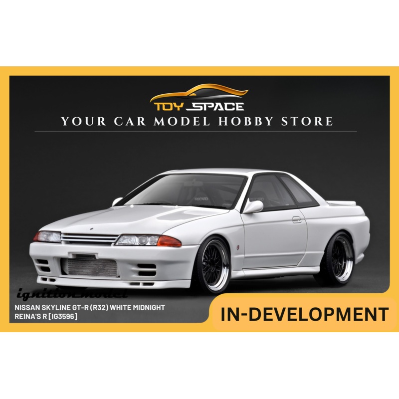 [IGNITION MODEL] 1:18 Nissan Skyline GT-R (R32) White MIDNIGHT Reina's R [IG3596]