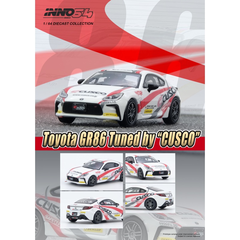 [Preorder] Inno64 1:64 TOYOTA GR86 Tuned by "CUSCO" IN64-GR86-CUSCO