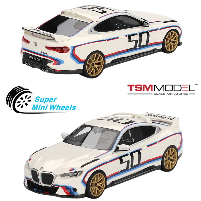 TSM-Model 1:43 BMW 3.0 CSL White TSM430813