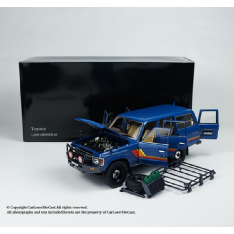 1/18 Kyosho Toyota Land Cruiser 60 (Blue) Diecast Car Model