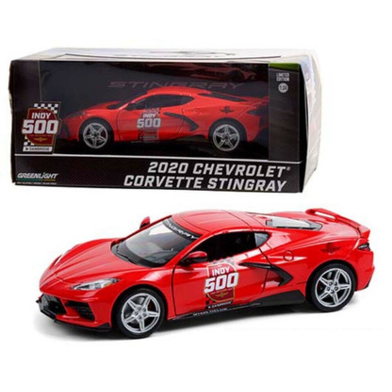 1/24 2020 Chevrolet Corvette C8 Stingray Coupe - 104th Indy 500 Pace Car - Red Diecast Car Model