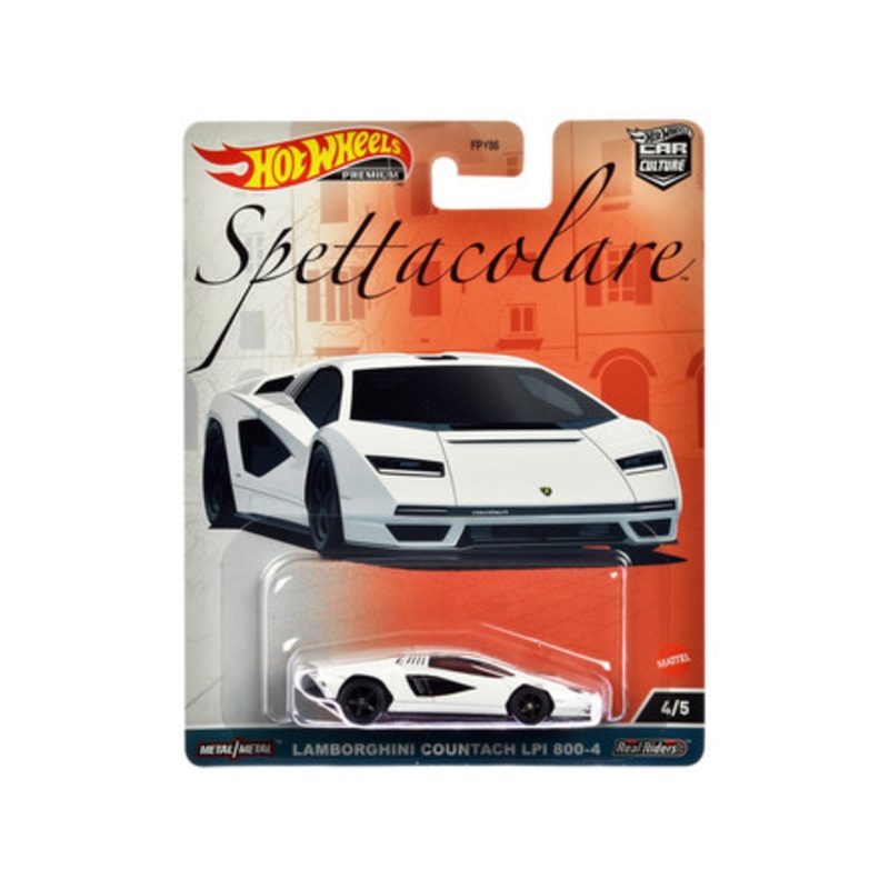Lamborghini Countach LPI 800-4 White "Spettacolare" Series Diecast Model Car by Hot Wheels