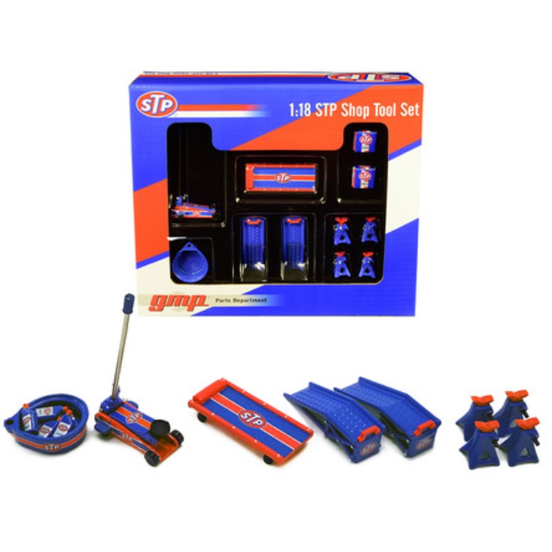 "STP" Shop Tools Set of 6 pieces 1/18 Diecast Replica by GMP