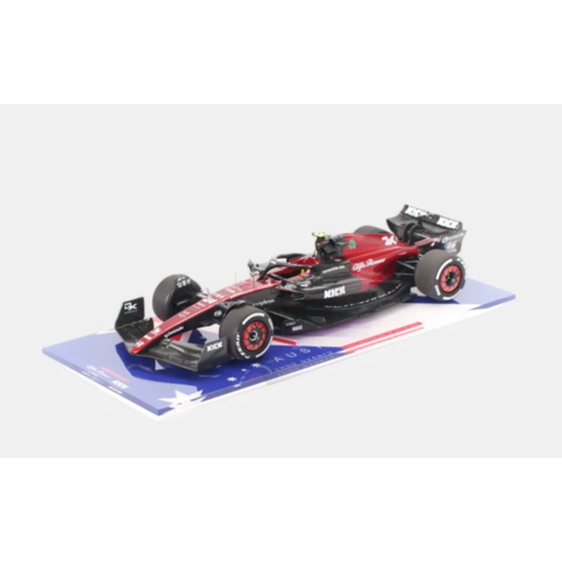 1/18 NZG 2023 Formula 1 Alfa Romeo C43 Australia GP #24 Zhou Guanyu Car Model