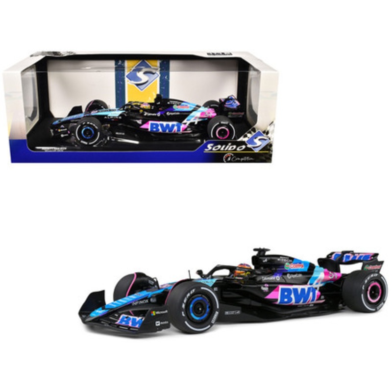 1/18 Solido 2024 Formula 1 Alpine F1 Team A524 #31 Esteban Ocon US Miami GP Diecast Car Model