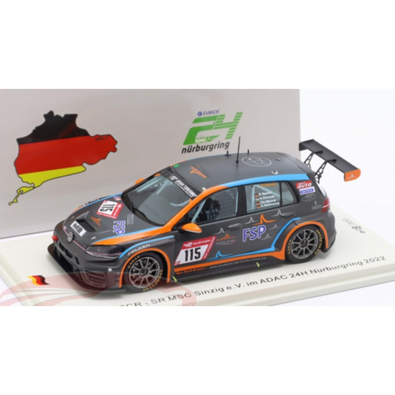1/43 Spark 2022 Volkswagen VW Golf 7 GTI TCR #115 24h Nrburgring SR MSC Sinzig Car Model