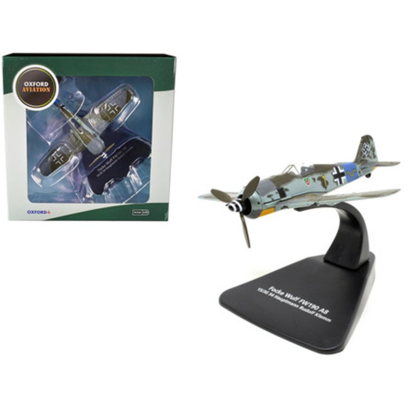 Focke-Wulf FW 190 A8 Fighter Plane 15/JG 54 Hauptmann Rudolf Klemm "Oxford Aviation" Series 1/72 Diecast Model Aircraft by Oxford Diecast