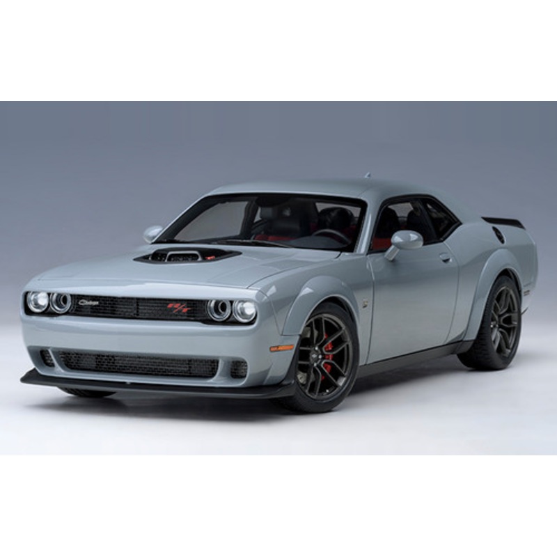1/18 AUTOart 2022 Dodge Challenger R/T Scat Pack Widebody (Smoke Show Grey) Car Model