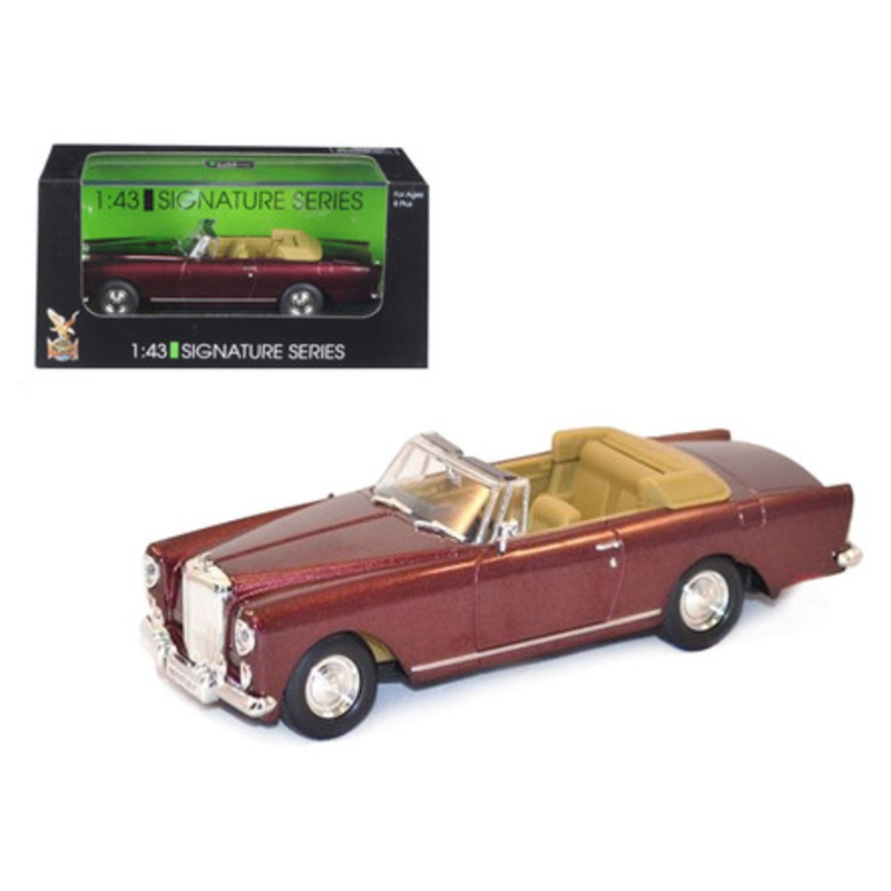 1/43 Road Signature 1961 Bentley Continental S2 Park Ward DHC Convertible Burgundy Diecast Car Model