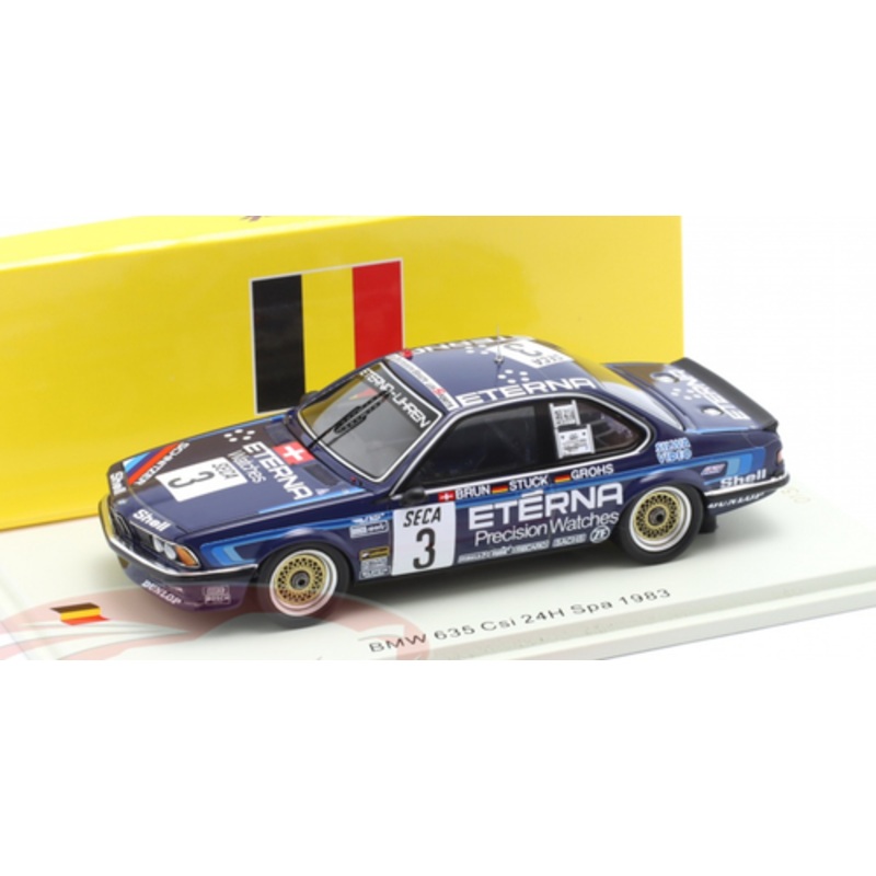 1/43 Spark 1983 BMW 635 Csi No.3 24H Spa H.J.Stuck-W.Brun-H.Grohs Car Model