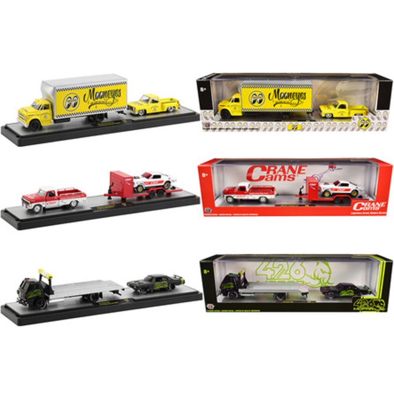 Auto Haulers Set of 3 Trucks Release 38 Limited Edition to 6000 pieces Worldwide 1/64 Diecast Models by M2 Machines