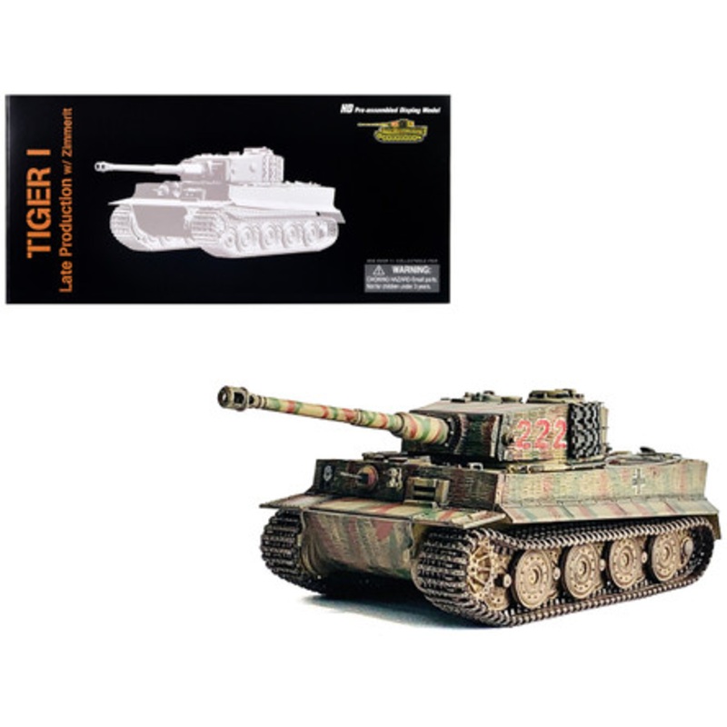 Germany Tiger I Late Production with Zimmerit Tank "Wittmann's Tiger #222 s.Pz.Abt.101 Normandy" (1944) "NEO Dragon Armor" Series 1/72 Plastic Model by Dragon Models