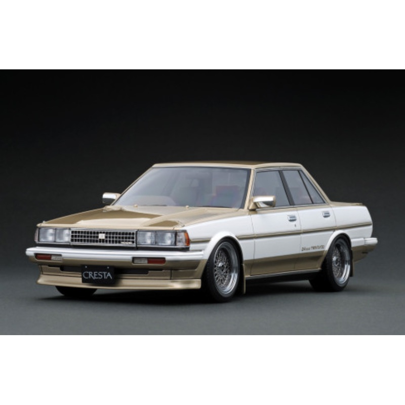 1/18 Ignition Model Toyota CRESTA Super Lucent TWINCAM24 EXCEED (GX71) (White & Gold) Car Model