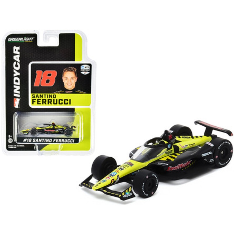 Dallara IndyCar #18 Santino Ferrucci "SealMaster" Dale Coyne Racing with Vasser Sullivan "NTT IndyCar Series" (2020) 1/64 Diecast Model Car by Greenlight