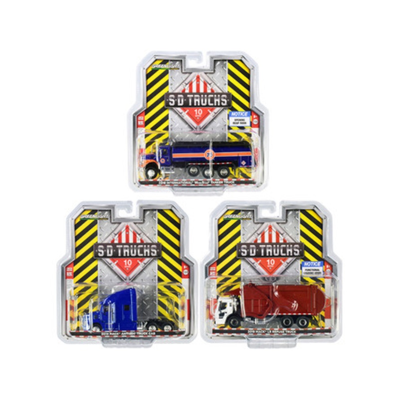 "S.D. Trucks" 3 piece Set Series 10 1/64 Diecast Models by Greenlight