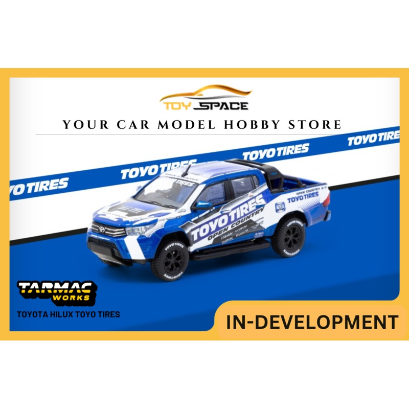 [TARMAC WORKS] 1:64 Toyota Hilux Toyo Tires - HOBBY64