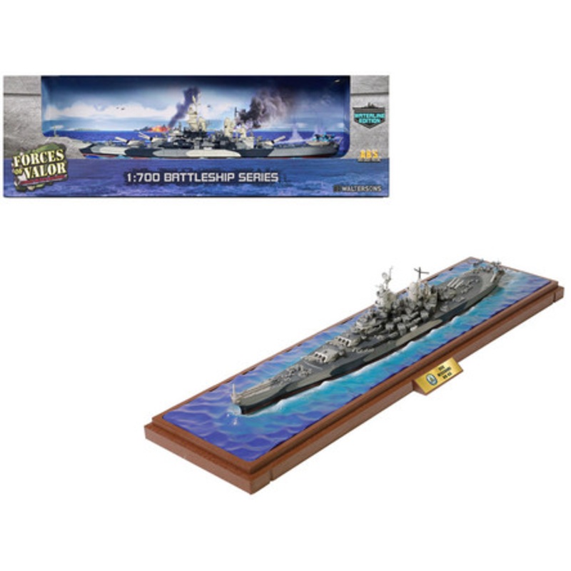 USS Missouri (BB-63) Iowa-class Battleship "Battle of Okinawa" (1945) United States Navy (Waterline Edition) "Battleship" Series 1/700 Diecast Model by Forces of Valor