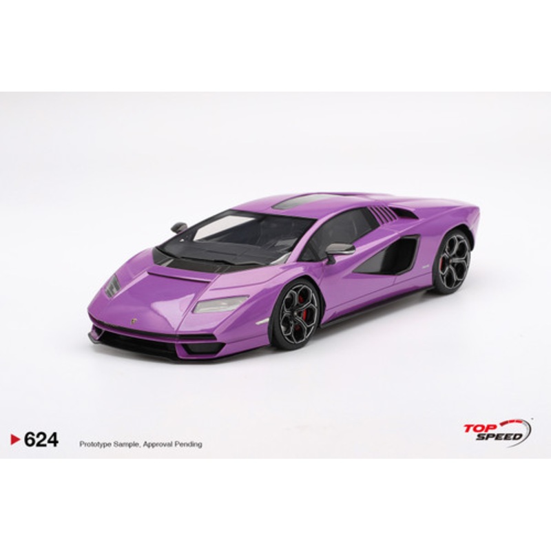 1/18 Top Speed Lamborghini Countach LPI 800-4 (Viola Purple) 30th Anniversary Car Model