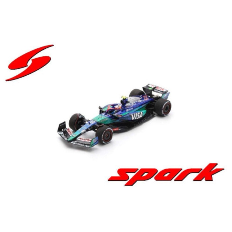 1/43 Spark 2024 Formula 1 Visa Cash App RB F1 Team VCARB 01 #22 Visa Cash App RB F1 Team 9th Place Las Vegas GP Yuki Tsunoda Car Model