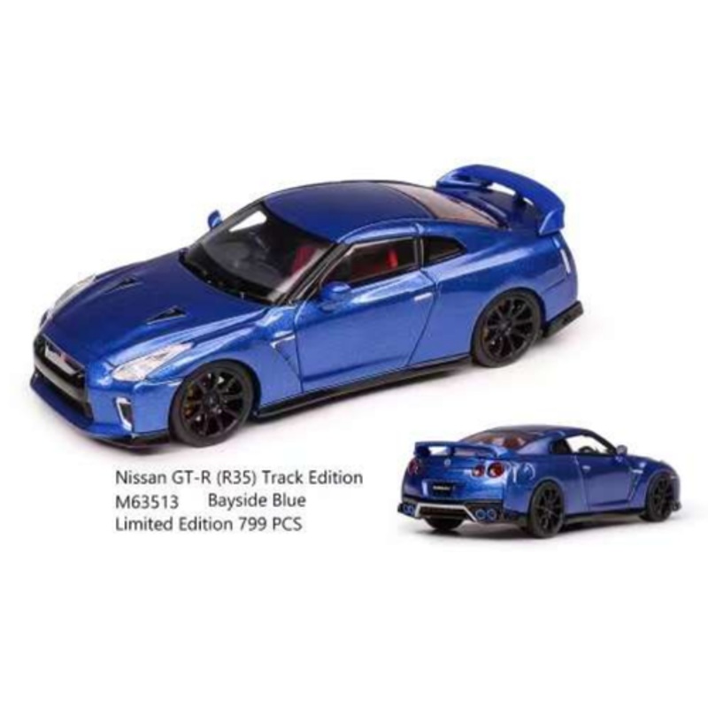 1/64 Motorhelix Nissan GT-R R35 Track Edition (Bayside Blue) Diecast Car Model