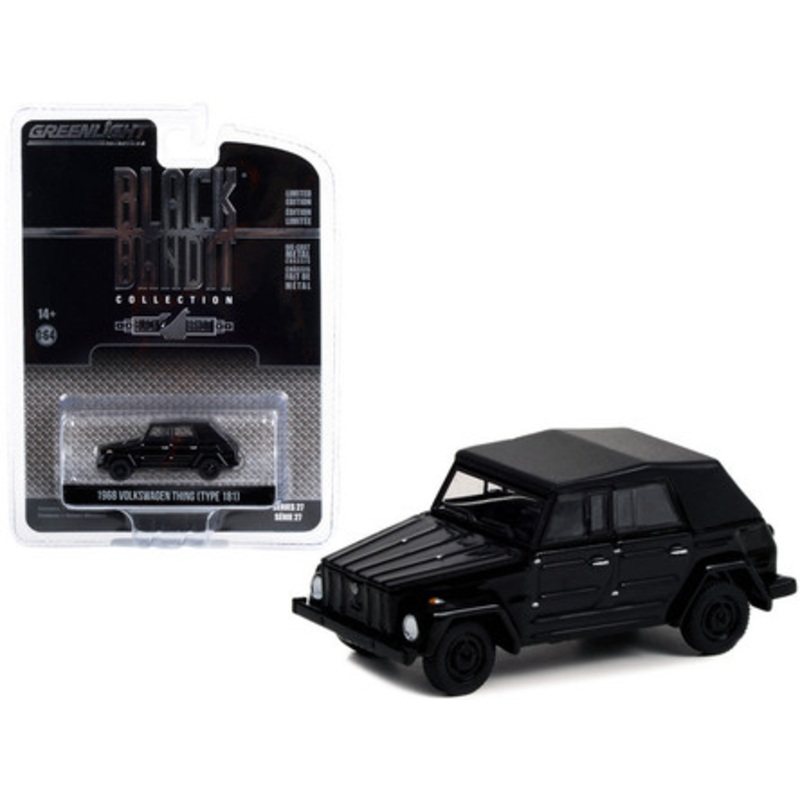 1968 Volkswagen Thing (Type 181) Black "Black Bandit" Series 27 1/64 Diecast Model Car by Greenlight